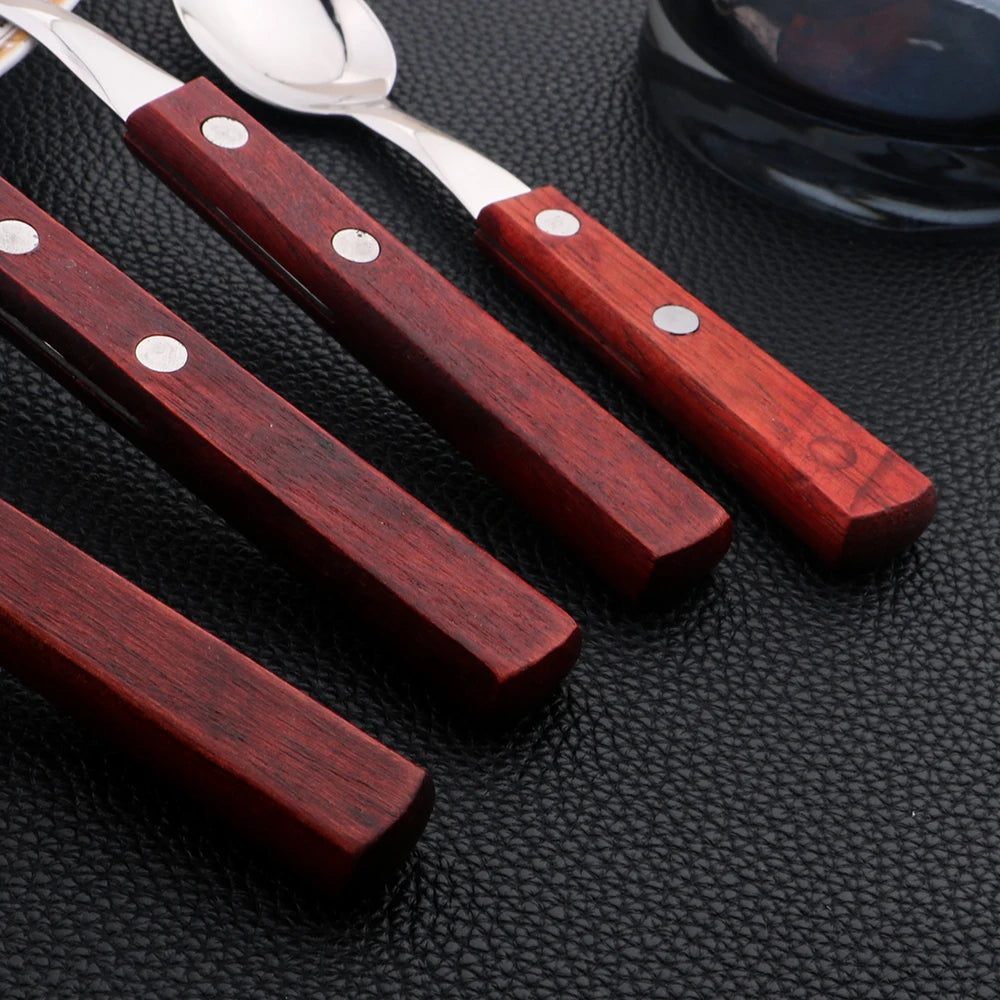 Kit Talheres Churrasco Inox 24pcs Miabeli