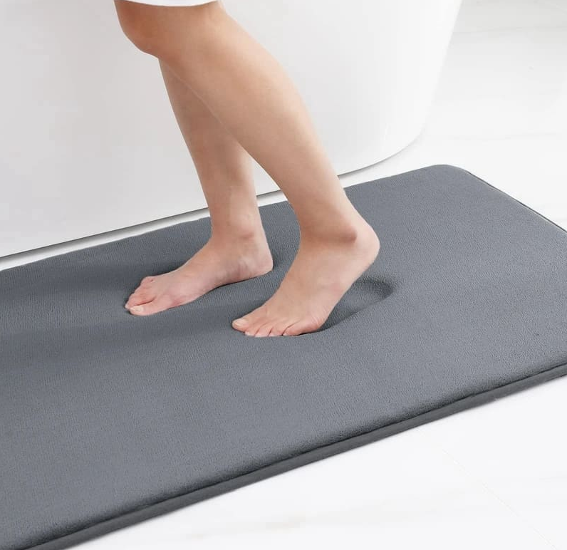 Tapete para Banheiro Antiderrapante Absorvente Veludo Secagem Rapida Serene