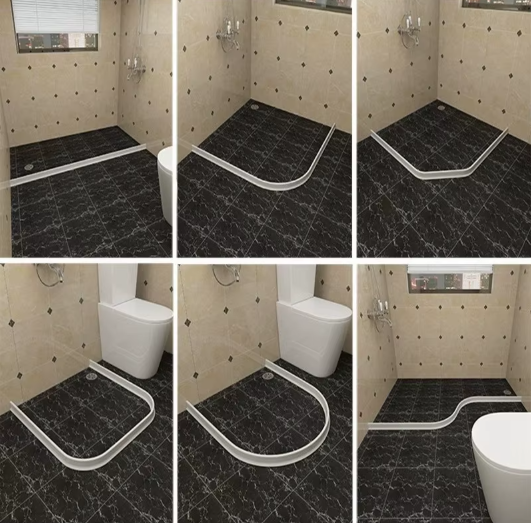 Barreira de Contencao de Agua em Silicone Flexivel para Box e Bancada FlexEdge
