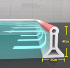 Barreira de Contencao de Agua em Silicone Flexivel para Box e Bancada FlexEdge