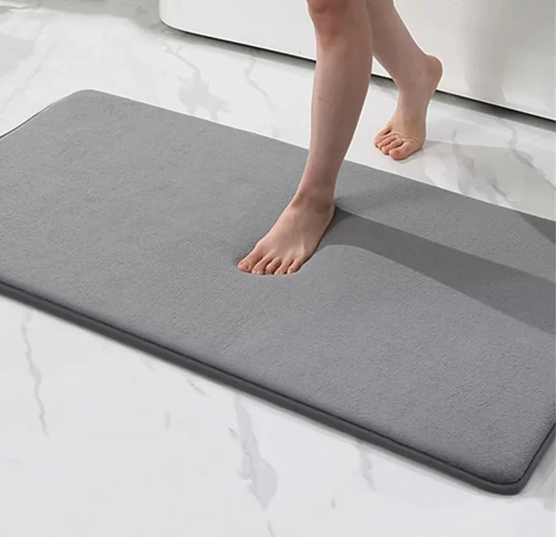 Tapete para Banheiro Antiderrapante Absorvente Veludo Secagem Rapida Serene