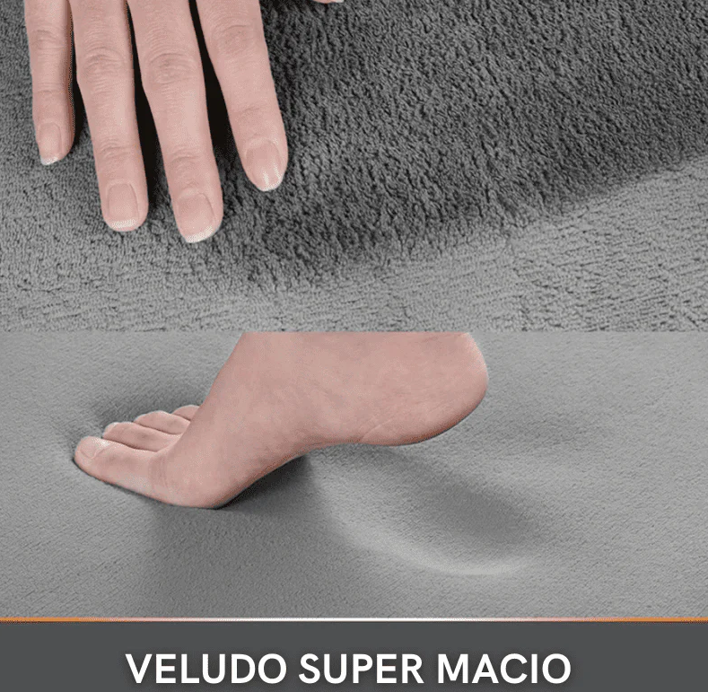 Tapete para Banheiro Antiderrapante Absorvente Veludo Secagem Rapida Serene