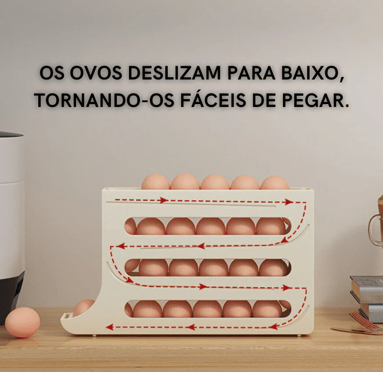 Organizador De Geladeira Porta Ovos Dispenser Miabeli