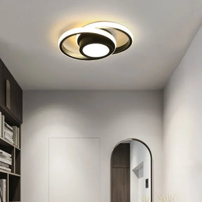 Lustre LED Moderno de Teto 3 Cores Sala Quarto Corredor Plafon Regulável Estilo Nórdico