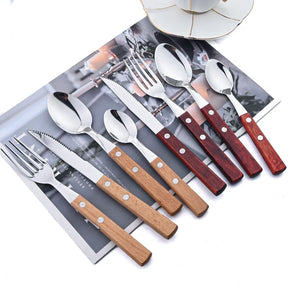 Kit Talheres Churrasco Inox 24pcs Miabeli