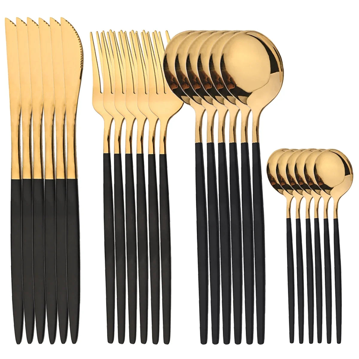 Conjunto de Talheres RoyalGold Supreme – 24 Peças com Estojo de Luxo
