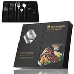 Conjunto de Talheres Dourados Inox 24 Peças Luxo