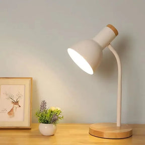 Luminária de Mesa LED Nordic Base em Madeira