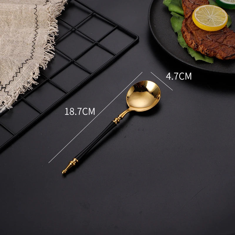 Conjunto de Talheres de Luxo Inox Vintage