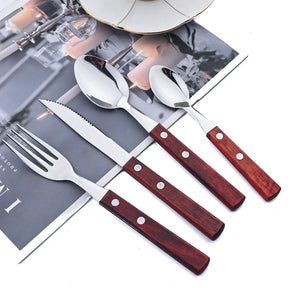 Kit Talheres Churrasco Inox 24pcs Miabeli