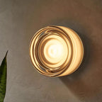 Arandela de Parede LED Capsula de Vidro Translucido com Base em Aluminio 14cm Orbe