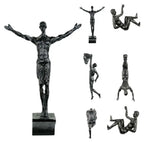 Escultura de Parede Atleta Escalador Resina Decorativa