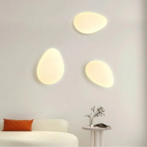 Arandela LED Orgânica Pedra Fosca 24cm 3 Tons