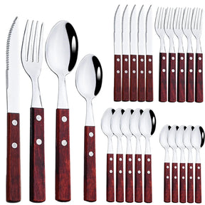 Kit Talheres Churrasco Inox 24pcs Miabeli