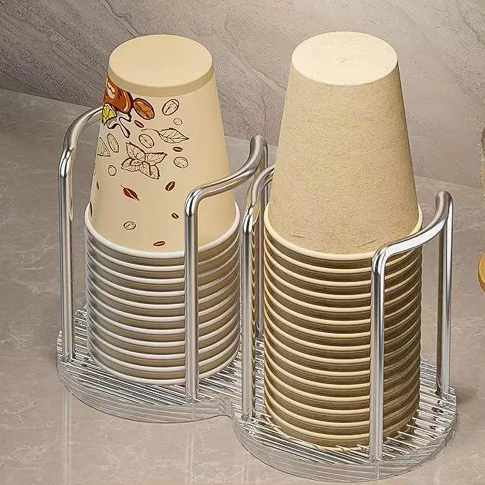 Suporte Organizador de Copos Luxo Acrílico Dourado