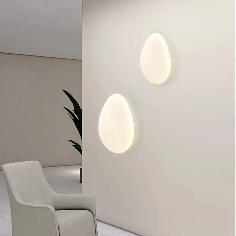 Arandela LED Orgânica Pedra Fosca 24cm 3 Tons
