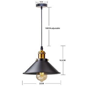 Luminária Pendente Vintage Industrial Retrô em Ferro para Cozinha Sala Loft Restaurante