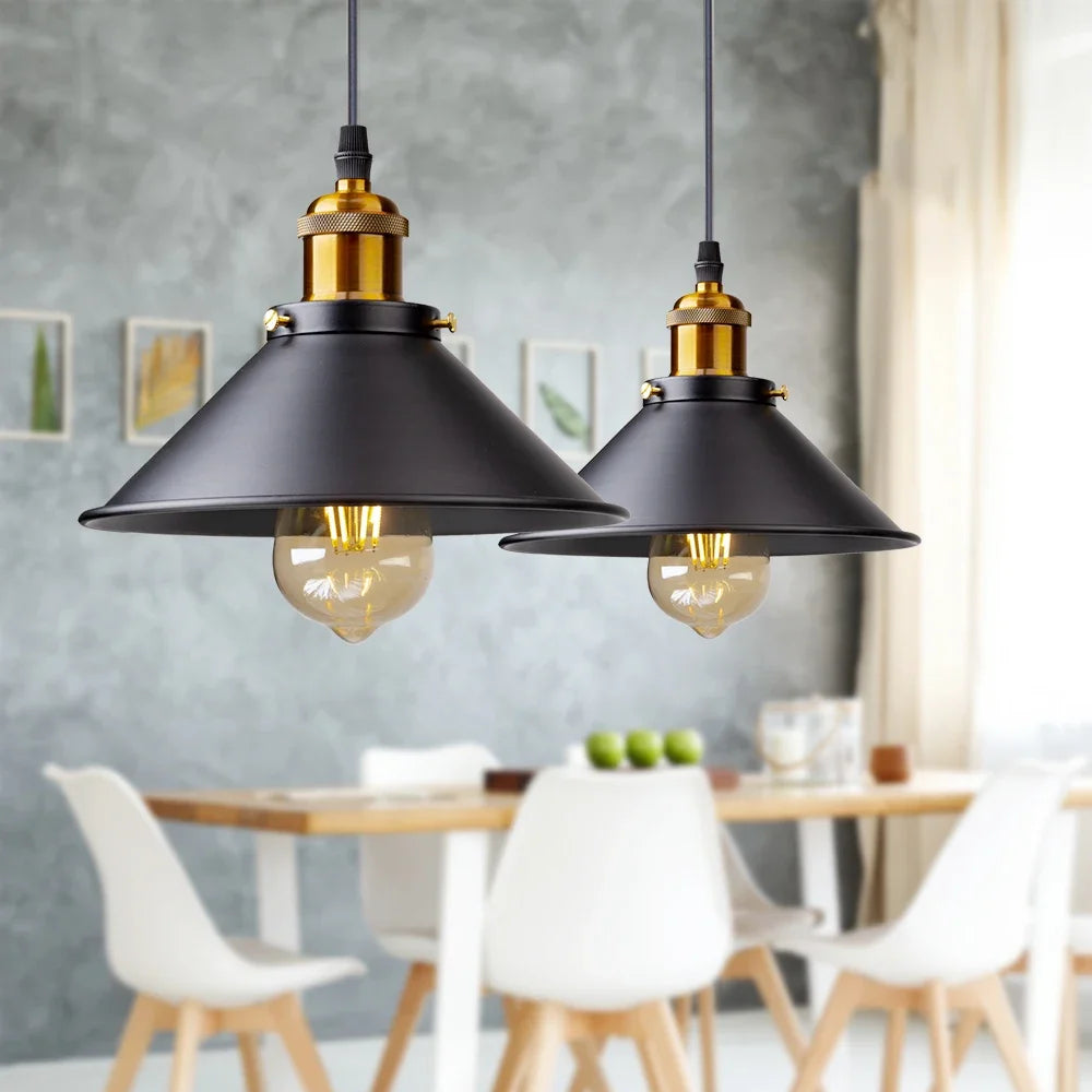 Luminaria Pendente Industrial Retro em Ferro com Pintura Eletrostatica Soquete E27 Bivolt Forge