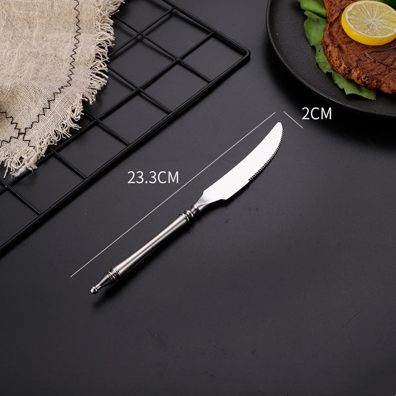Conjunto de Talheres de Luxo Inox Vintage