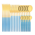 Conjunto de Talheres Lavanda Gold – 24 Peças com Toque Pastel
