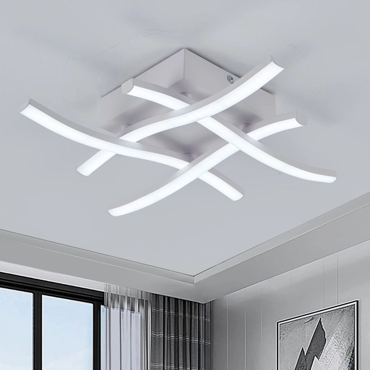 Luminária LED Dimerizável Decorativa Moderna para Sala