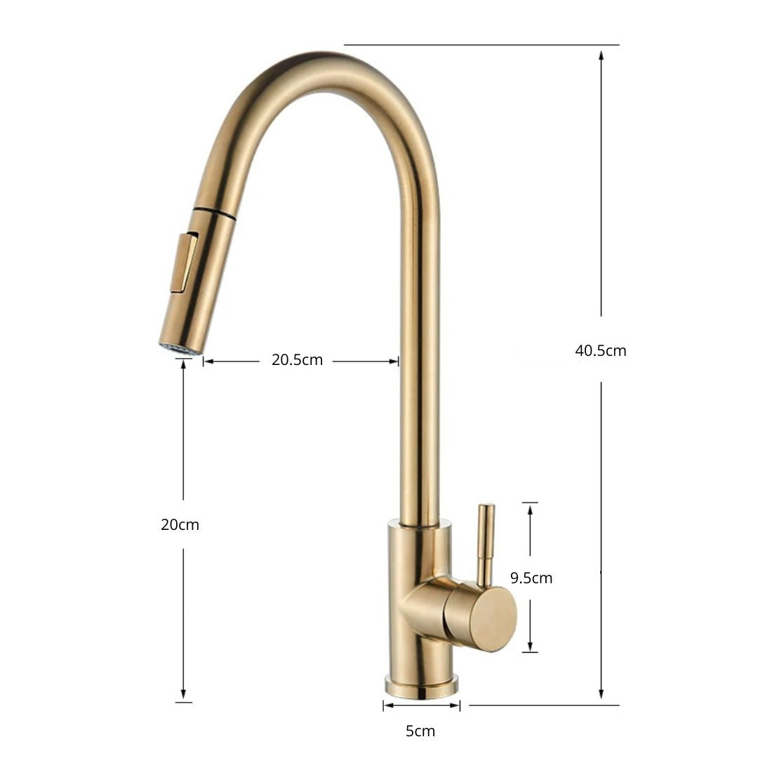 Torneira Bica Alta Misturador Monocomando Flexivel Valvula Ceramica para Cozinha Rivoli