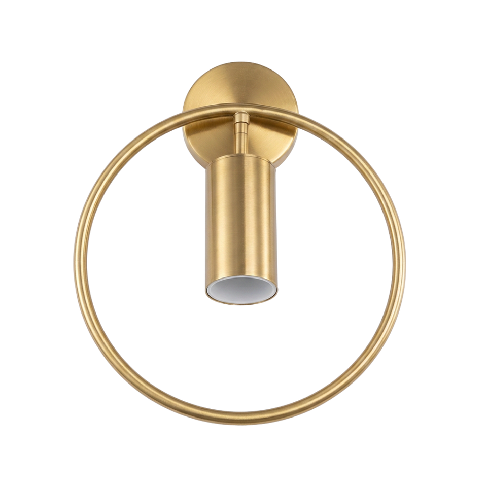 Arandela Aro Circular Spot Giratório 180° 28cm