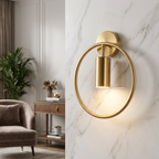 Arandela Aro Circular Spot Giratório 180° 28cm