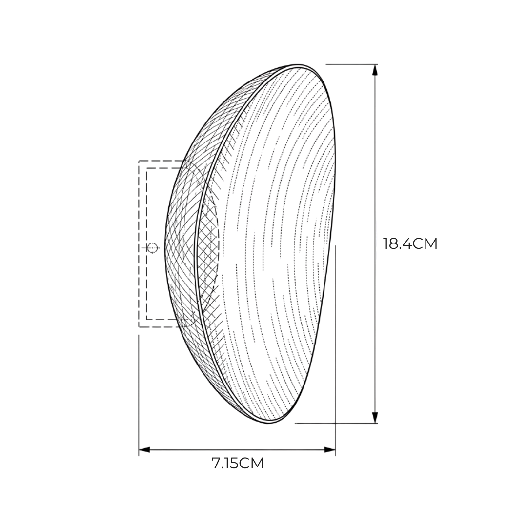 Arandela de Parede Allure Oval LED Minimalista