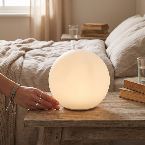 arandela de parede orb em vidro soprado lifestyle