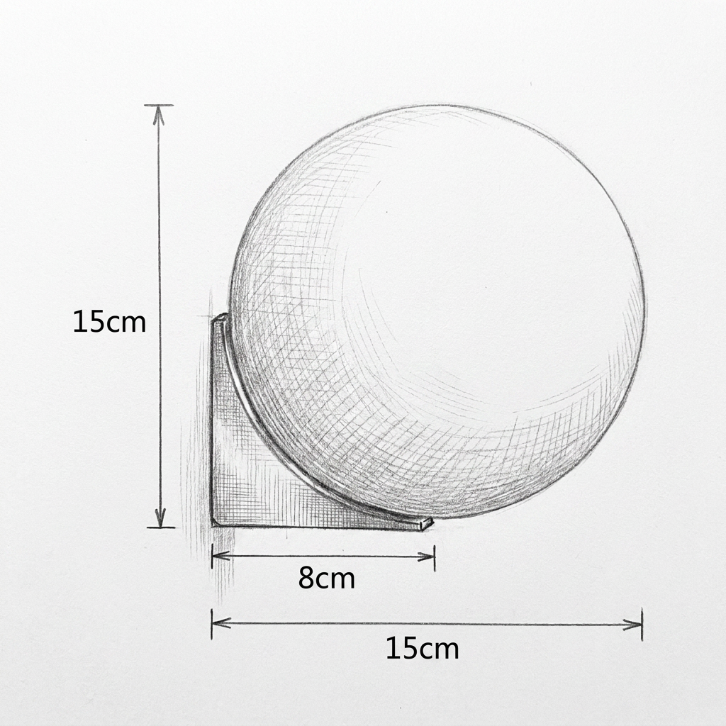 Arandela Globo Nórdica Simples 15cm