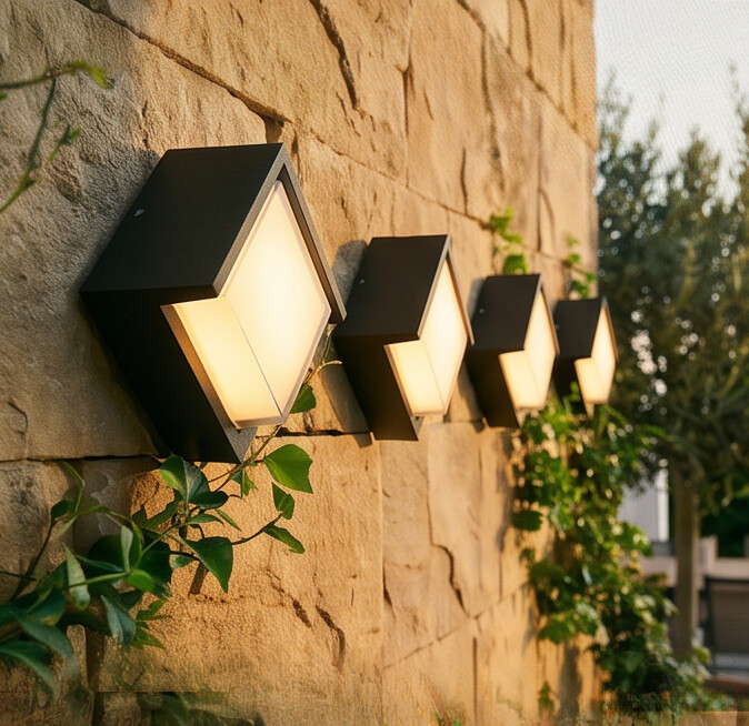 Arandela LED Moderna IP65 Quadrada e Redonda