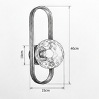 Arandela Oval Cristal Facetado Bidirecional 40cm