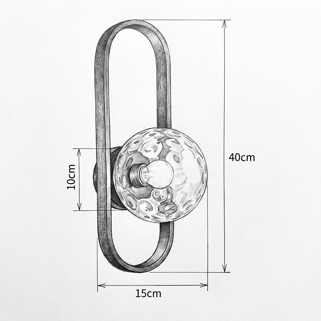 Arandela Oval Cristal Facetado Bidirecional 40cm