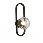 Arandela Oval Cristal Facetado Bidirecional 40cm
