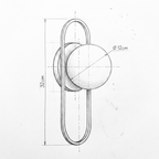Arandela Oval Nórdica