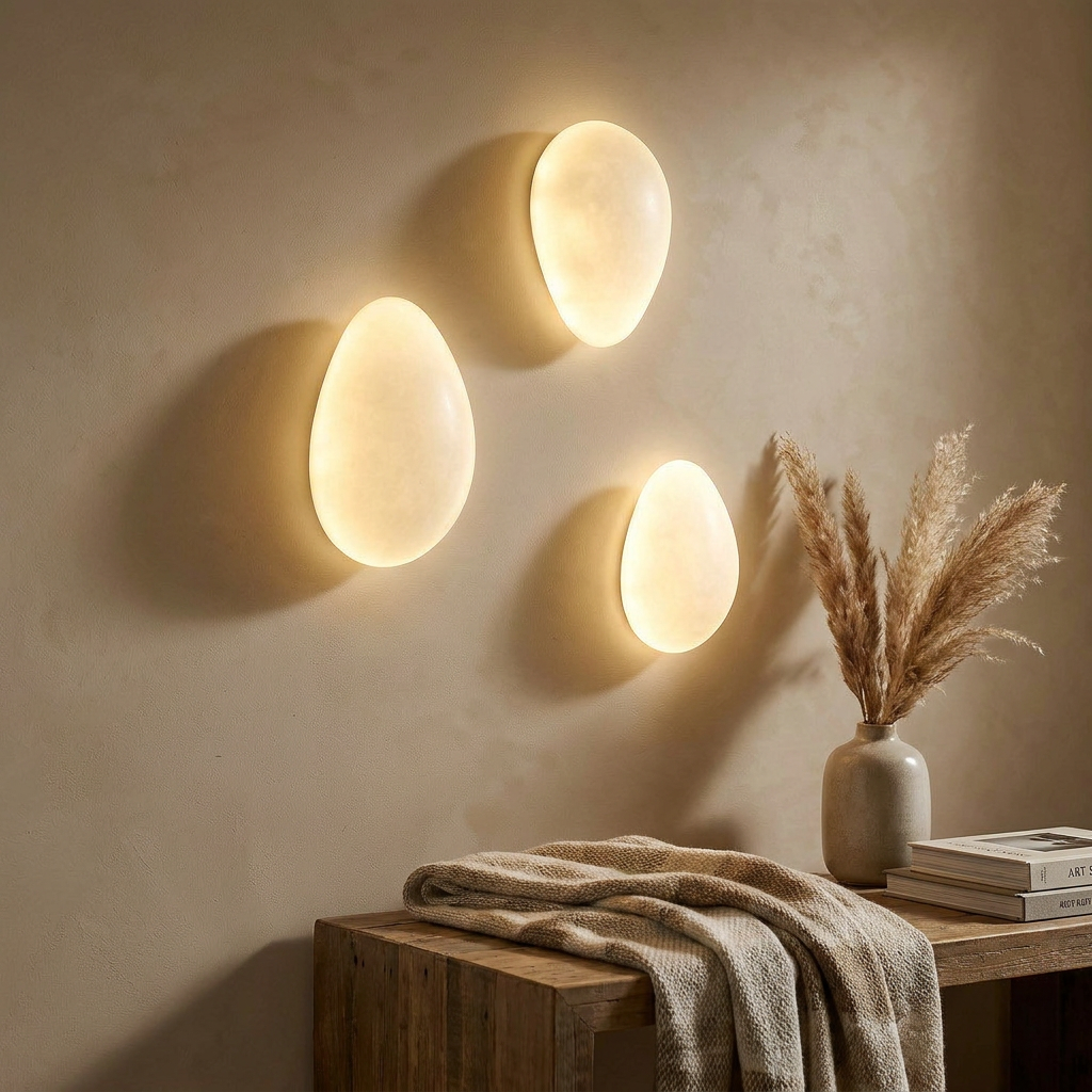 Arandela Pedra Orgânica Fosca LED 3 Temperaturas