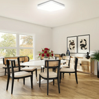 Plafon de Teto LED Quadrado Metal Bivolt com Difusor Acrilico IRC 80 Lucen