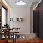 Plafon de Teto LED Quadrado Metal Bivolt com Difusor Acrilico IRC 80 Lucen