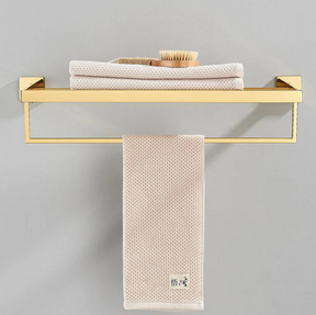 Toalheiro Luxo Conjunto Imperial - Acabamento Ouro Polido