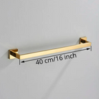 Kit Acessorios para Banheiro Dourado Inox 304 Ouro Polido 4 Pecas Imperial