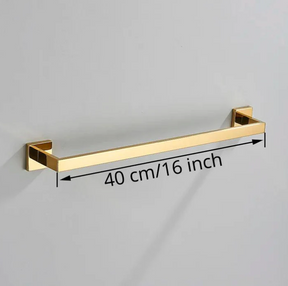 Toalheiro Luxo Conjunto Imperial - Acabamento Ouro Polido