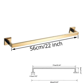 Toalheiro Luxo Conjunto Imperial - Acabamento Ouro Polido