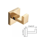 Kit Acessorios para Banheiro Dourado Inox 304 Ouro Polido 4 Pecas Imperial