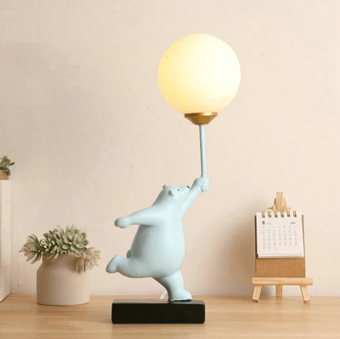 Luminária Urso Sonhador – Design Lúdico com Globo de Luz Decorativo
