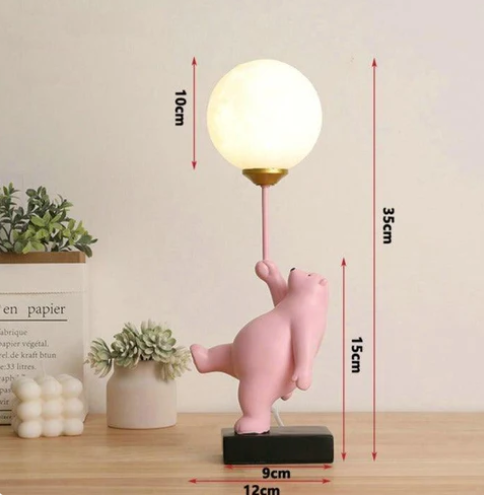 Luminária Urso Sonhador – Design Lúdico com Globo de Luz Decorativo