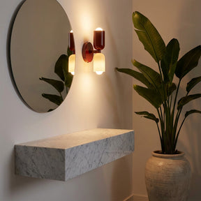 Arandela de Parede Interna Nórdica Bidirecional Alumínio Naval Miabeli