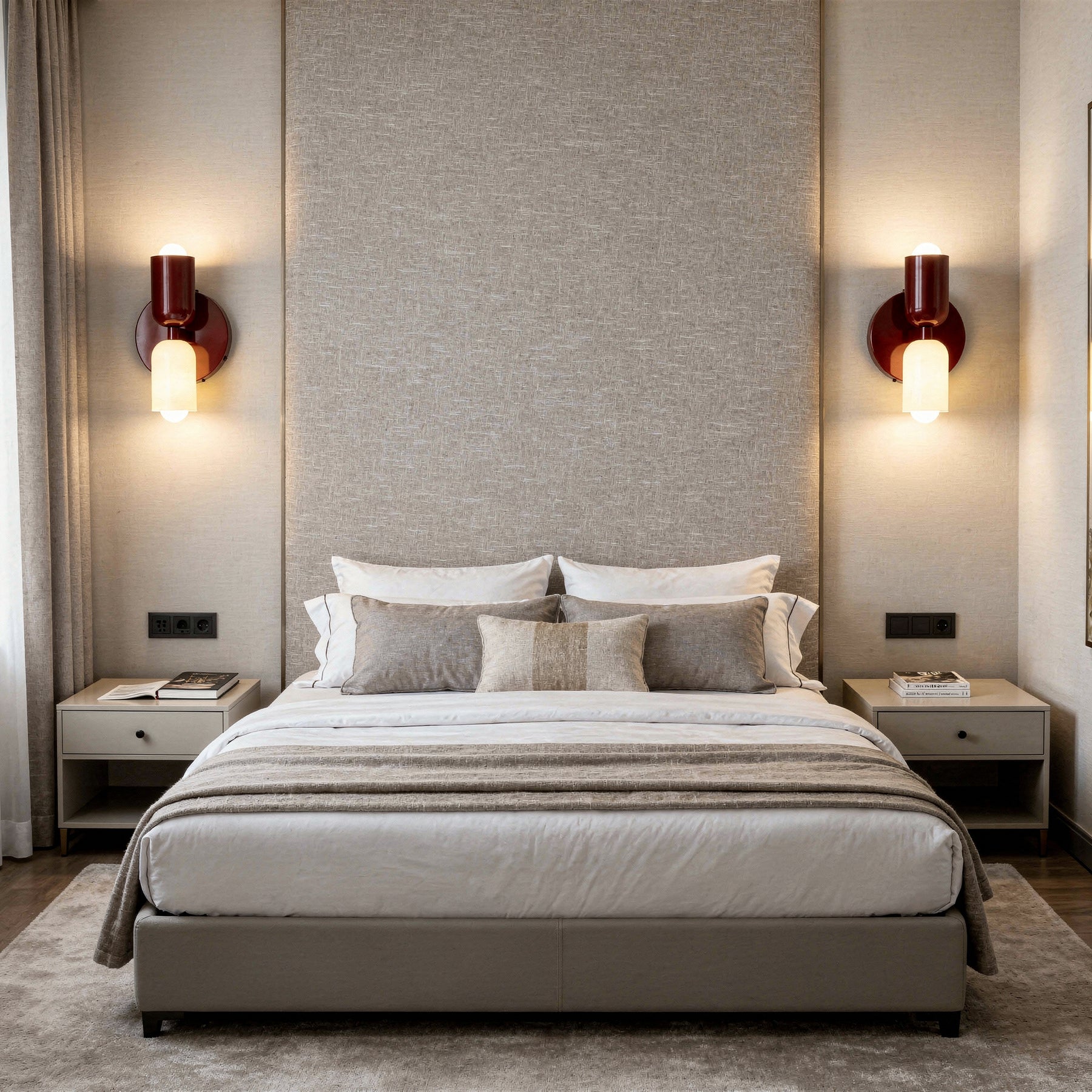 Arandela de Parede Interna Nórdica Bidirecional Alumínio Naval Miabeli