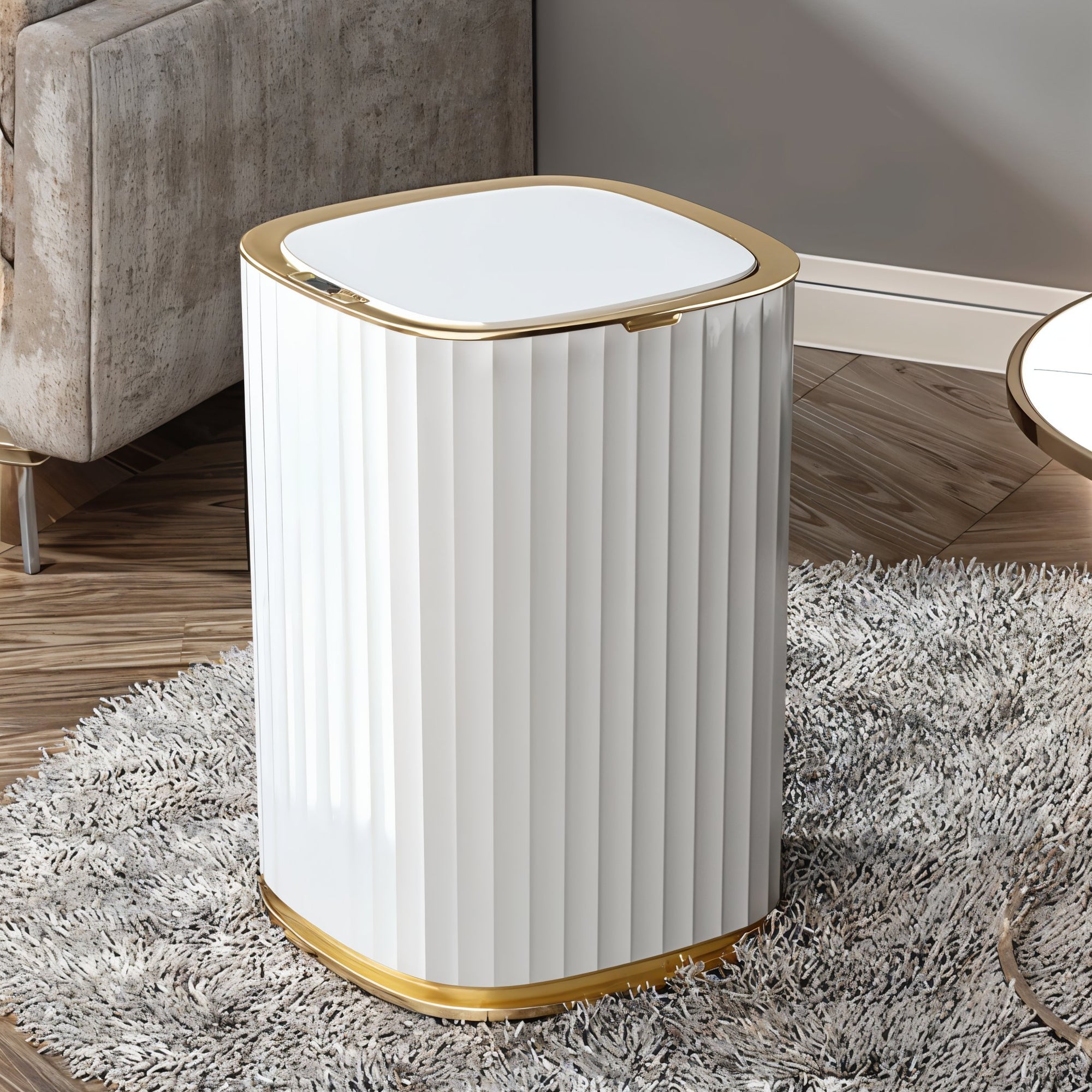 Lixeira Automatica de Banheiro com Sensor de Aproximacao em Plastico ABS Onda