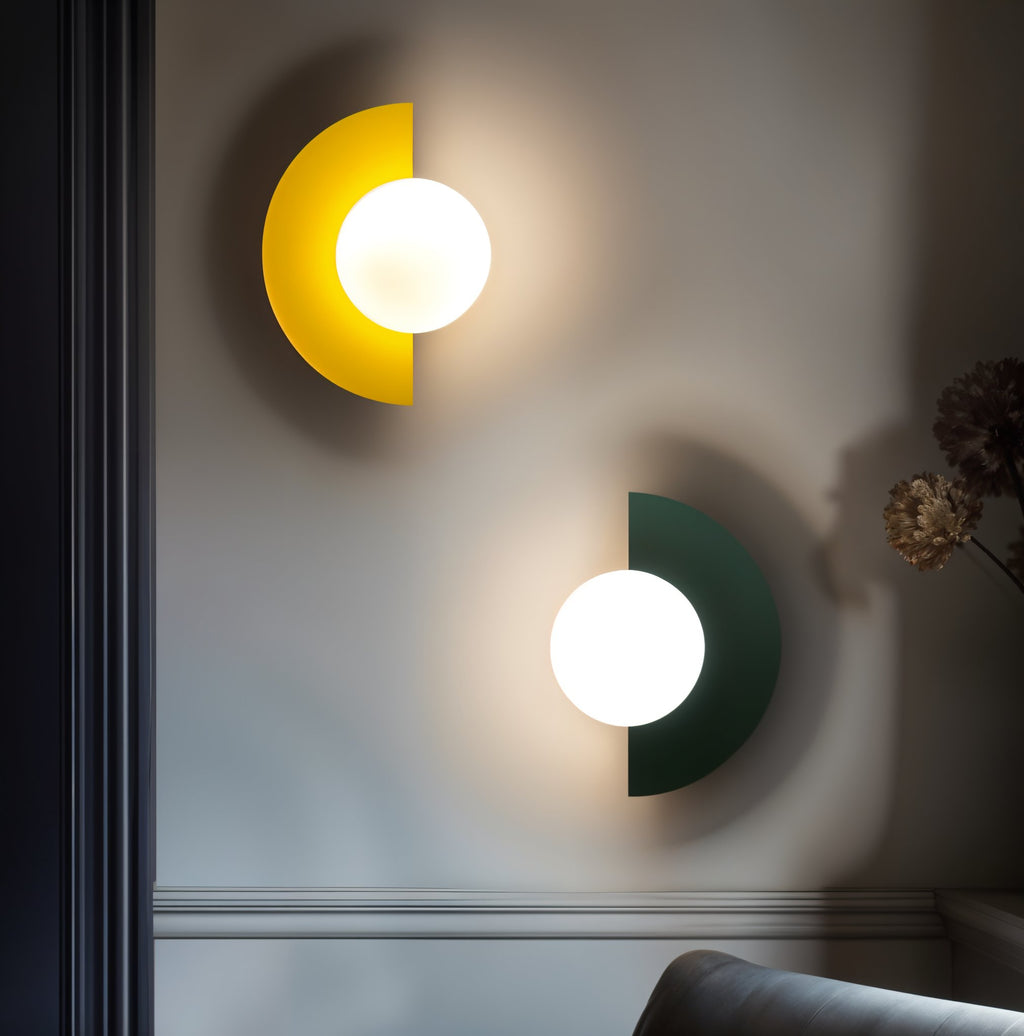 Arandela de Parede Meia Lua Minimalista Nórdica 20cm Miabeli